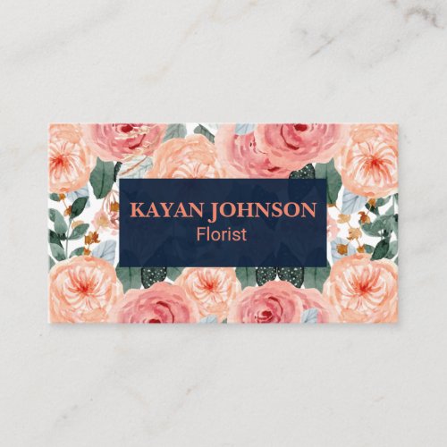  watercolor floral business cards florist