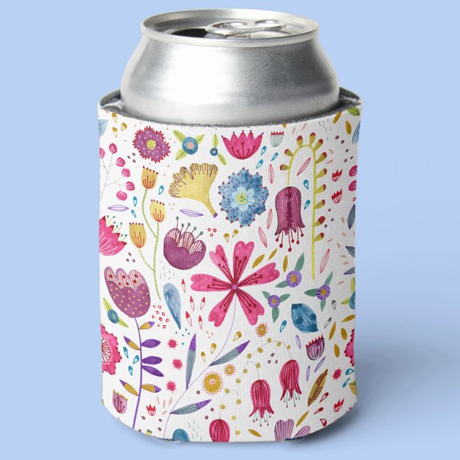 Watercolor Floral Can Cooler (Creator Uploaded)