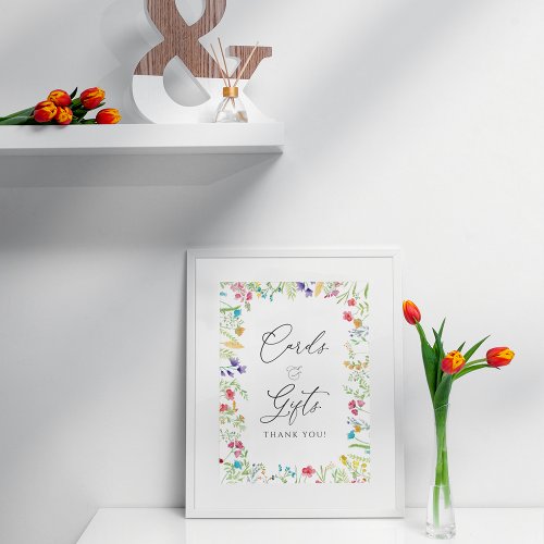 Watercolor Floral Cards and Gifts Poster
