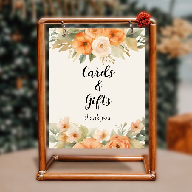 Watercolor Floral Cards and Gifts Wedding Sign (Creator Uploaded)