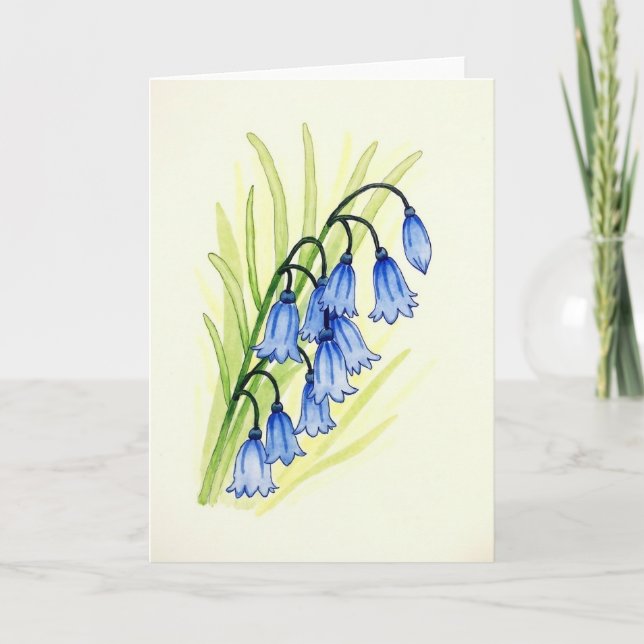 Watercolor Floral Cascade Card (Front)