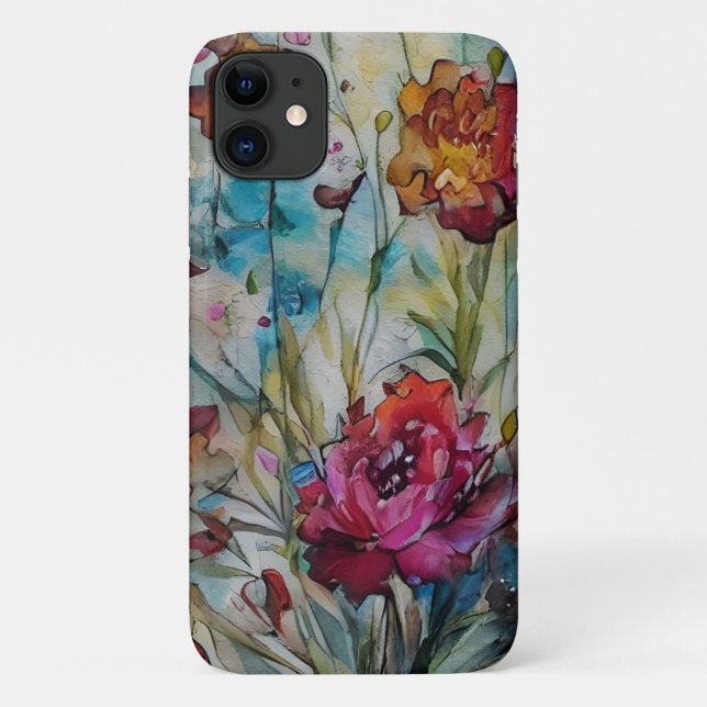 Watercolor Floral Case-Mate iPhone Case (Back)