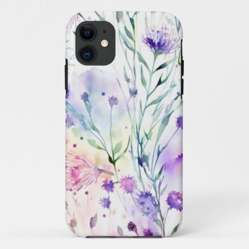 Watercolor floral iPhone 11 case