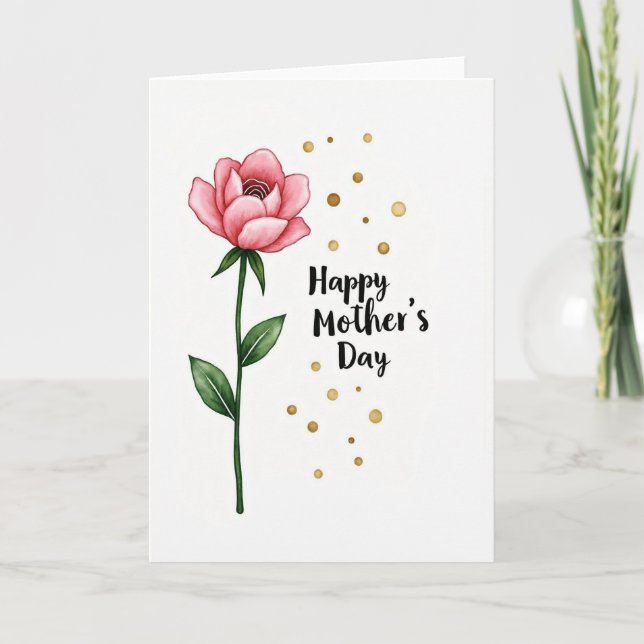 Watercolor Floral Celebration Card (Front)