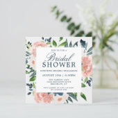 Watercolor Floral Charm Bridal Shower Invitation (Standing Front)