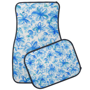 Watercolor Floral Chintz Cute Pattern Car Floor Mat