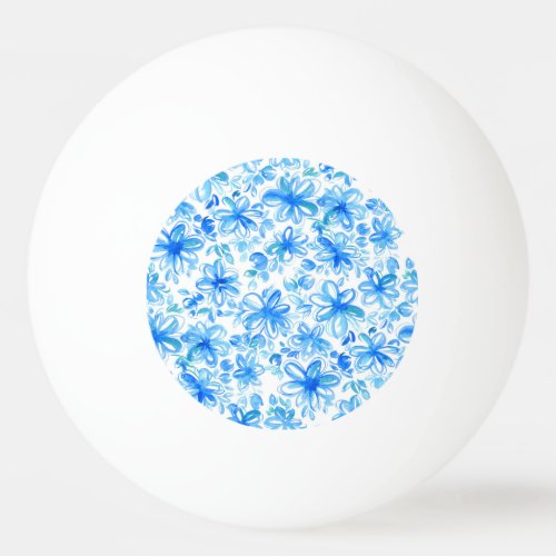 Watercolor Floral Chintz Cute Pattern Ping Pong Ball