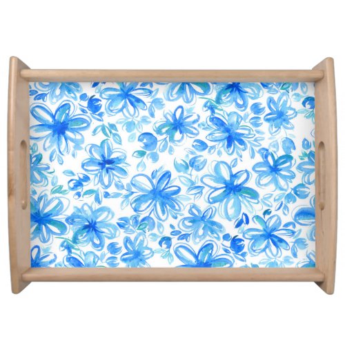 Watercolor Floral Chintz Cute Pattern Serving Tray