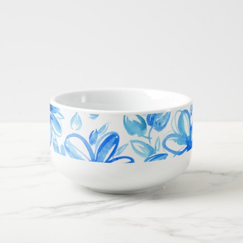 Watercolor Floral Chintz Cute Pattern Soup Mug
