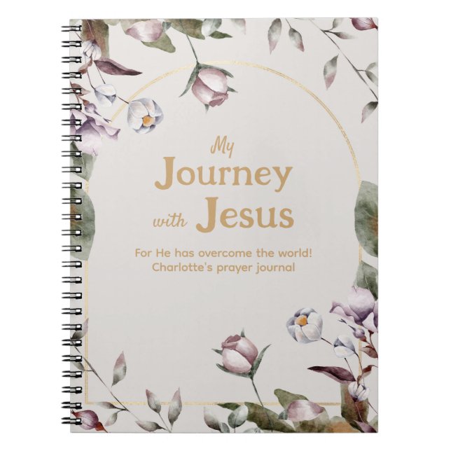 Watercolor floral Christian prayer journal (Front)