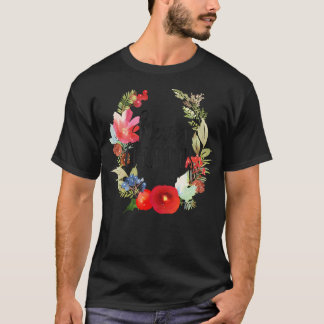Watercolor Floral Christmas Wreath T-Shirt