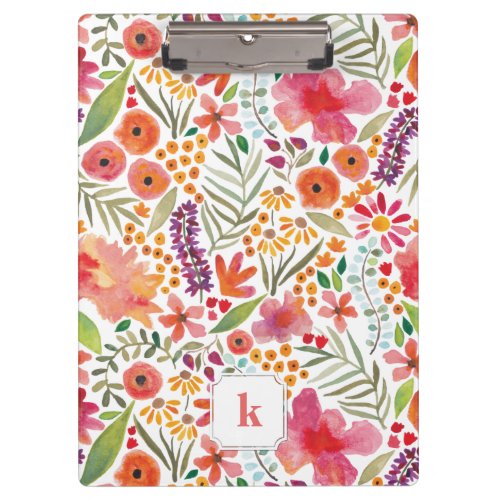 Watercolor Floral Clipboard