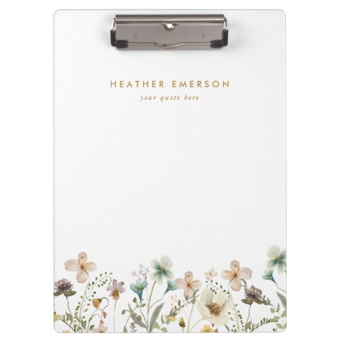 Watercolor Floral Clipboard