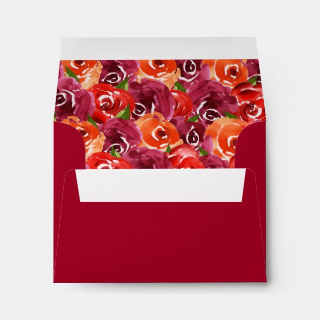 Watercolor Floral Collage A2  Envelope (Back (Bottom))