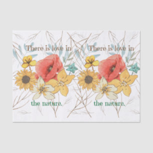 Watercolor floral colorful pink vintage for her tissue paper