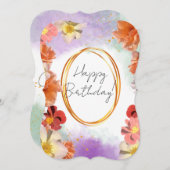 Watercolor floral congratulation (Front/Back)