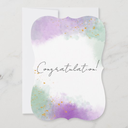 Watercolor floral congratulation (Back)