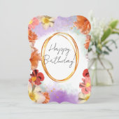 Watercolor floral congratulation (Standing Front)