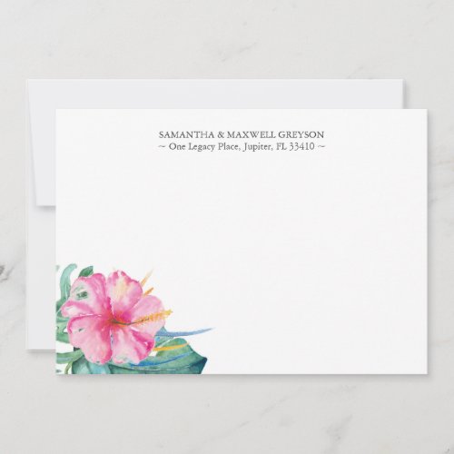 Watercolor Floral Customized Note Cards