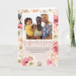 Watercolor Floral | Daughter Mother's Day Photo Ca Card<br><div class="desc">Featuring watercolor spring peony florals and your own photo. Add another photo and custom message to the inside as well. All wording and colors can be personalized. Mother's Day is the perfect opportunity to show ALL the moms in our lives just how much we love them. Your daughter has made...</div>
