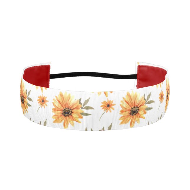 Watercolor Floral Digital Design Athletic Headband (Front)