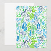 Watercolor floral doodles white (Front/Back)