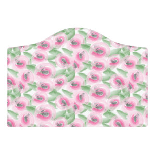 Watercolor Floral Door Sign