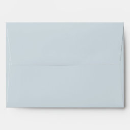 watercolor floral dusty blue wedding envelope | Zazzle