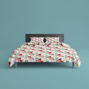 Watercolor Floral Duvet Cover