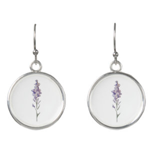 Watercolor floral earrings