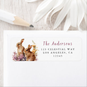 Watercolor Floral Easter Address Label