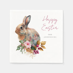 Watercolor Floral Easter Napkins