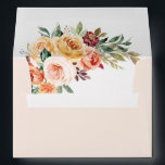Watercolor Floral Elegant Blush Burgundy Wedding Envelope<br><div class="desc">Design features greenery and eucalyptus in various shades of green with watercolor floral elements in shades or blush pink,  burgundy red,  marsala,  gold,  rust orange and more inside.</div>