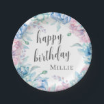Watercolor Floral Elegant Farmhouse Happy Birthday Paper Plates<br><div class="desc">Absolute elegance in watercolor floral styling! Beautifully paired with rustic wood accents on select products, this design collection features feminine farmhouse sweetness with shabby chic undertones. • Customize it! Follow the template to add your own personalized text details. You may edit font, color, and placement as needed. • Coordinate it!...</div>