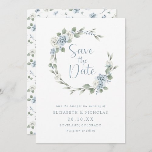 Watercolor Floral Elegant Wedding Save The Date