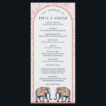 Watercolor Floral Elephant Indian & Hindu Wedding Program<br><div class="desc">Celebrate the traditions of your Hindu wedding with an elegant program featuring a beautiful floral elephant design. This symbol of strength and blessings sets the tone for your joyous ceremony. Personalize the program with all the important details, including the order of events, explanations of the rituals (like the Saptapadi on...</div>