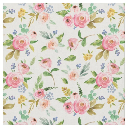 Watercolor Floral Fabric