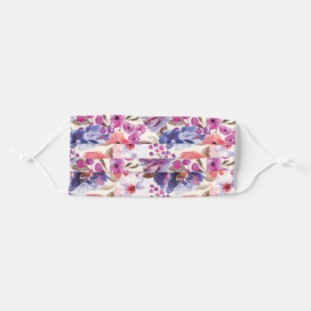 Watercolor Floral Face Mask by Dmargie1029 at Zazzle