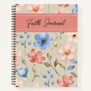 Watercolor Floral Faith Journal