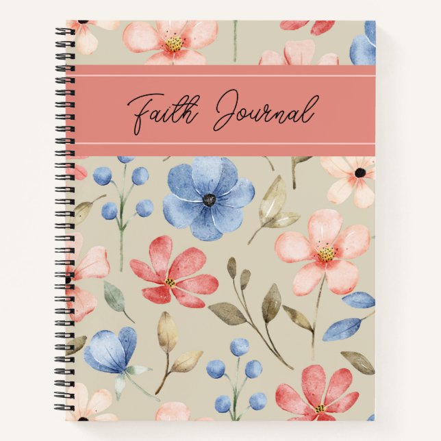 Watercolor Floral Faith Journal (Front)