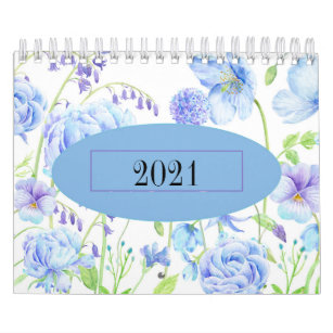 Watercolor Floral Family Calendar