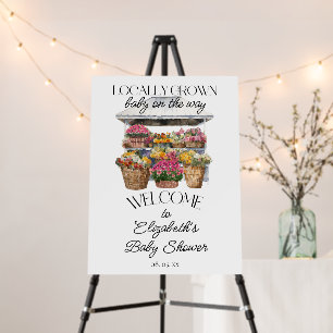 Watercolor Floral Farmer's Market Shower Welcome Foam Board