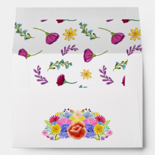 Watercolor Floral Fiesta Envelope