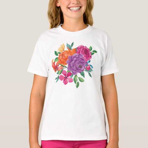 Watercolor Floral Fiesta T_Shirt