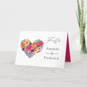 Watercolor Floral Fiesta Wedding Program