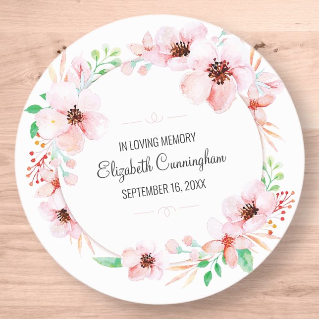 Watercolor Floral Flower Memorial Envelope Seal (Creator Uploaded)