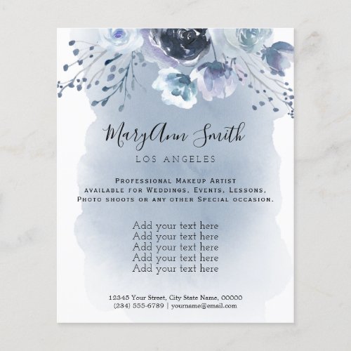 watercolor floral flyer