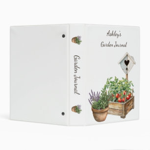 Watercolor Floral Garden Journal Mini Binder