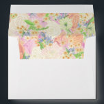 Watercolor Floral Garden Party Crest Envelope<br><div class="desc">Invite your guests to magical evening in the garden with these gorgeous watercolor floral wedding crest invitations and stationery sets. Every insert is more deliciously colorful than the next. With pops of blue, peach, pink, green, and cream, every elegant and whimsical detail of your day is delightfully coordinated. To see...</div>