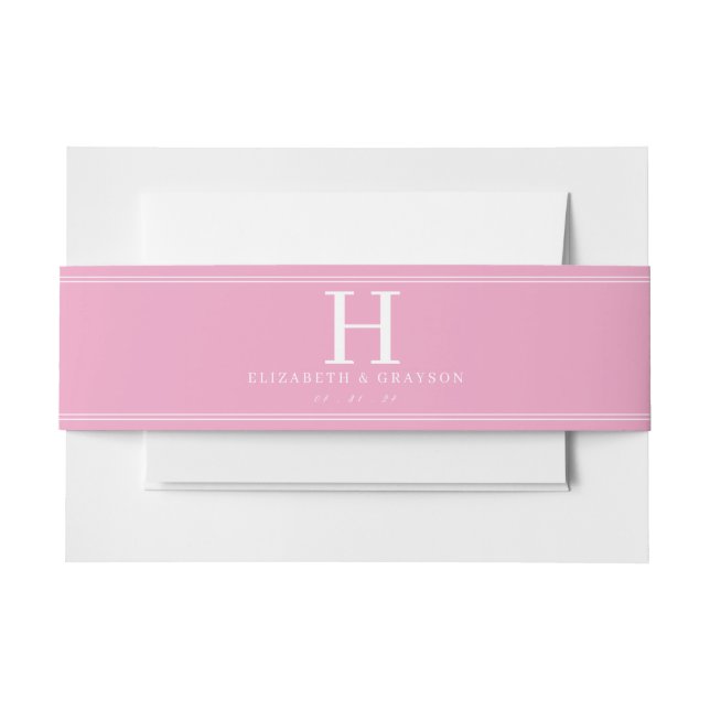 Watercolor Floral Garden Party Crest Invitation Belly Band (Front Example)